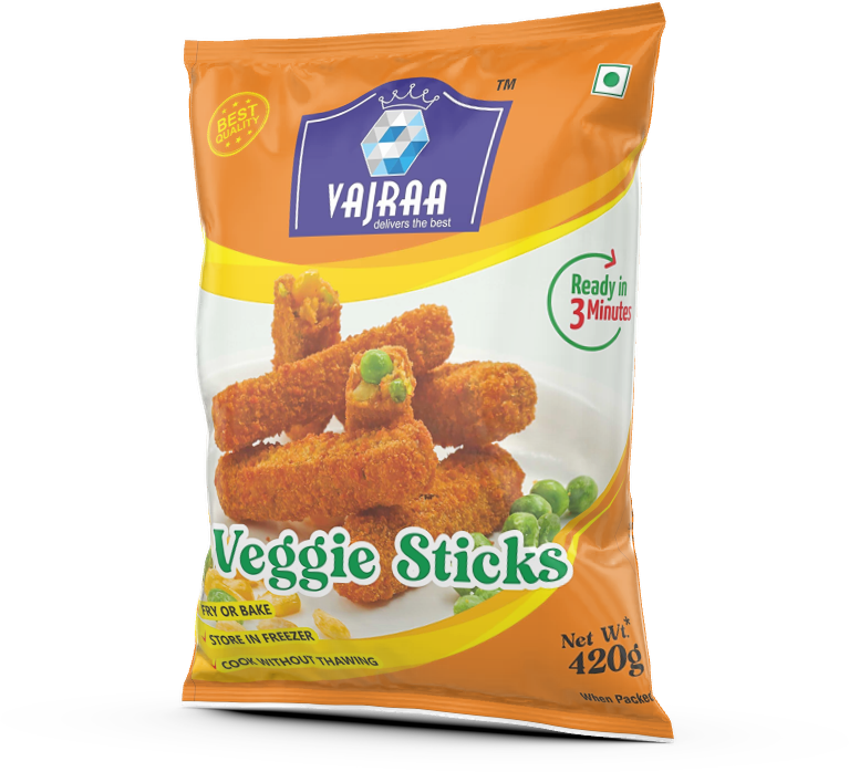 Vajraa Veggie Sticks packaging