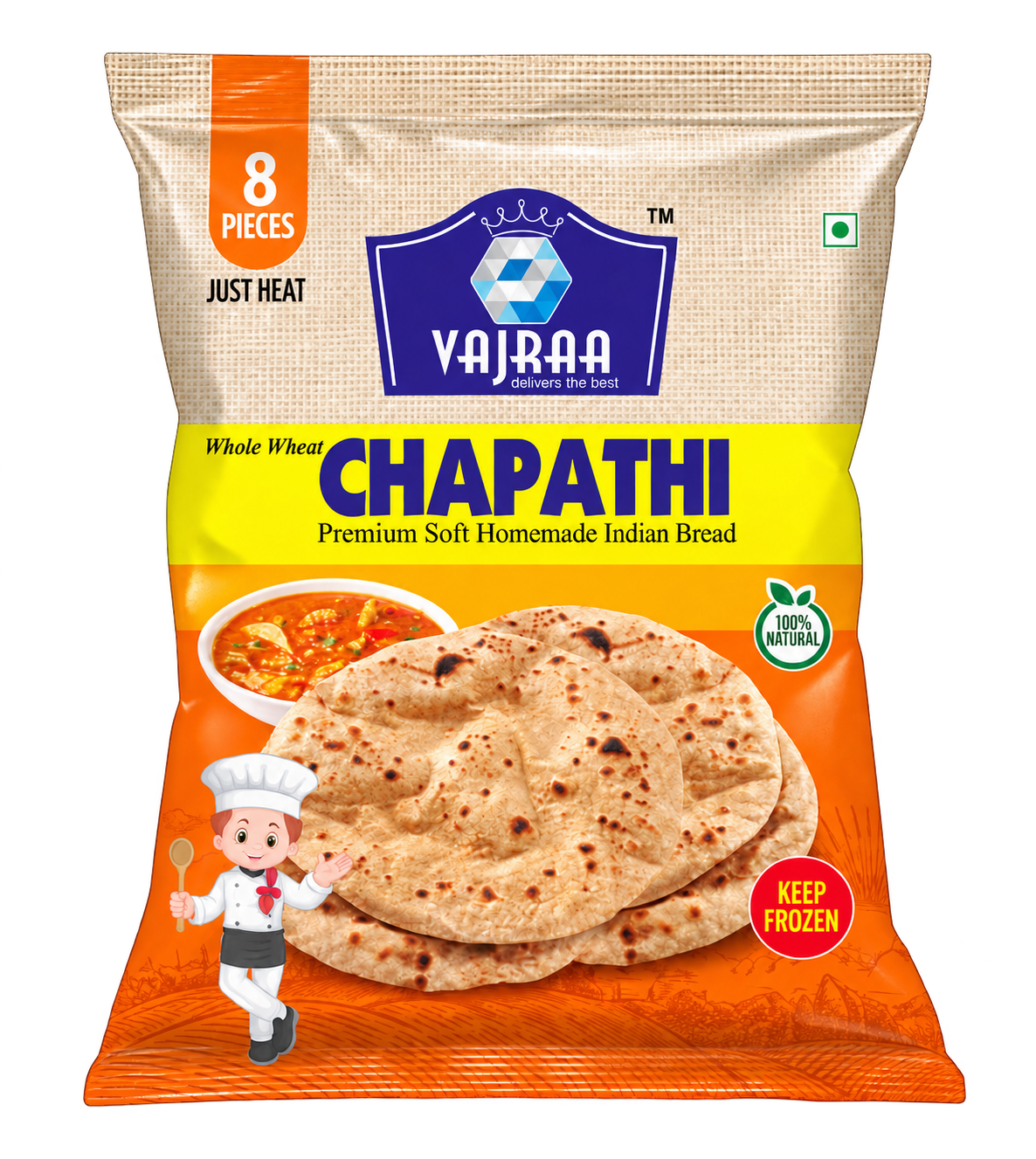 Vajraa Chapati retail pouch